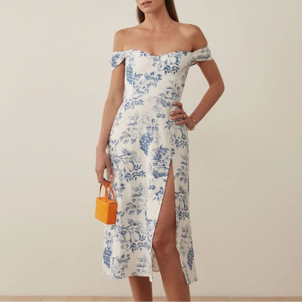 Reformation Bridgton Linen Dress - Corsica